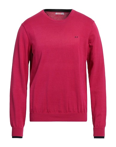 SUN 68 Pullover Magenta 100% Cotone