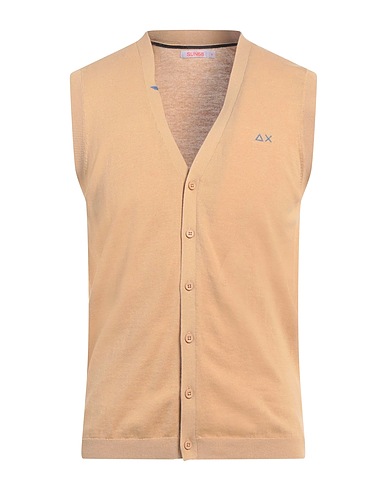 SUN 68 Cardigan Beige 100% Cotton