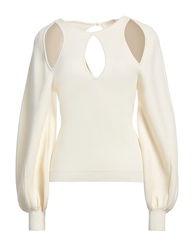 CHLOÉ Jersey Marfil 52% Lana, 35% Seda, 12% Poliamida, 1% Elastán
