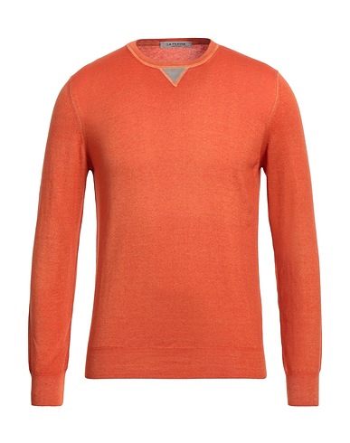 LA FILERIA Cashmere blend Orange 100% Cashmere, Polyester, Polyurethane