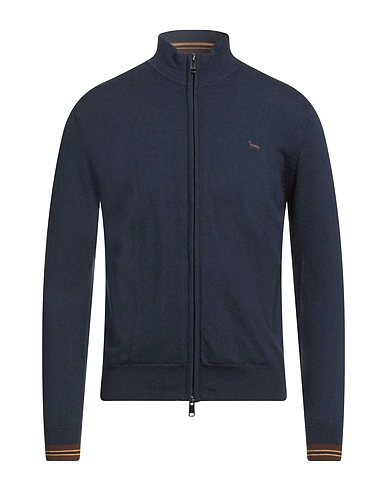 HARMONT & BLAINE Cardigan Navy blue 60% Cotton, 40% Wool