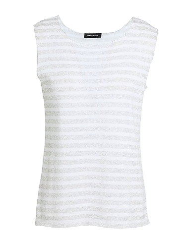 ANNECLAIRE Maglia Gilet Grigio chiaro 80% Cotone, 15% Viscosa, 5% Poliestere