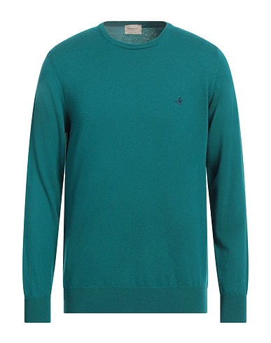 BROOKSFIELD Pullover Verde smeraldo 100% Lana Vergine
