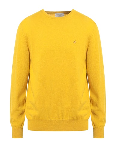 BROOKSFIELD Pullover Jaune-orange 100% Laine vierge