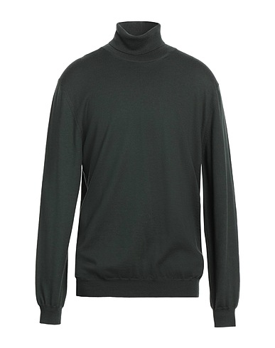 ZANIERI Polo neck Military green 100% Merino Wool