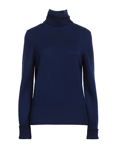 SFIZIO STUDIO Polo neck Navy blue 100% Wool