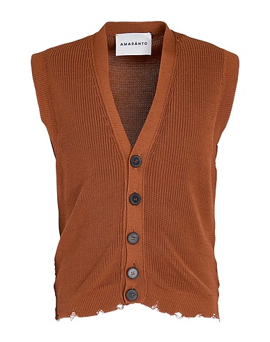 AMARANTO Cardigan Cammello 100% Cotone