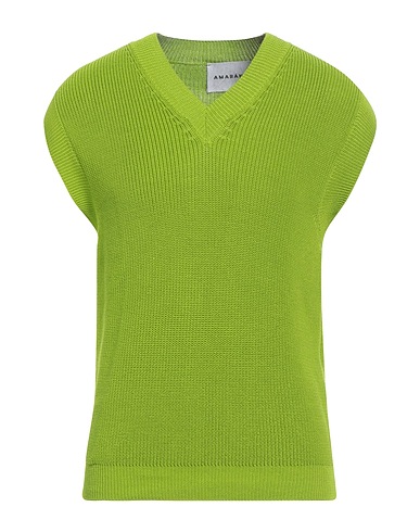 AMARANTO Sleeveless sweater Lime green 100% Cotton