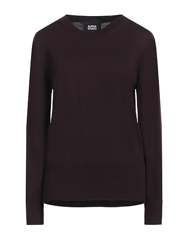 ALPHA STUDIO Jumper Plum 100% Merino Wool