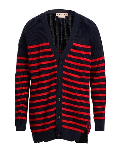 MARNI Cardigan BLU NOTTE 100% Laine vierge, Coton