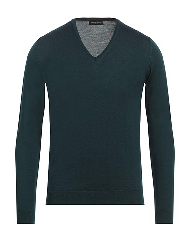 ROBERTO COLLINA Jumper Dark green 100% Merino Wool