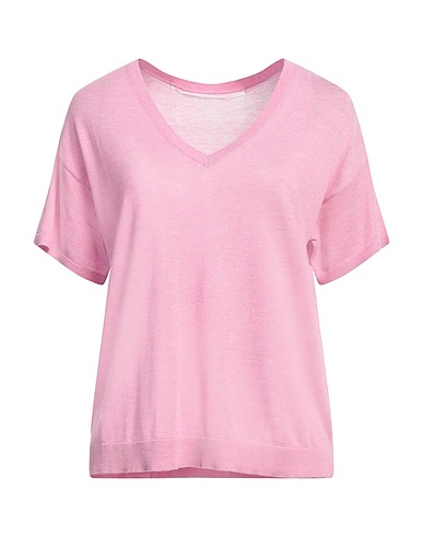 VILA Pullover Rosa 50% Poliestere riciclato, 25% Viscosa, 15% Nylon, 10% Poliestere