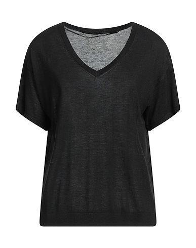 VILA Pullover Nero 50% Poliestere riciclato, 25% Viscosa, 15% Nylon, 10% Poliestere