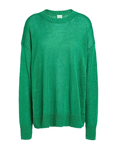 C.T. PLAGE Pullover Verde 100% Lino