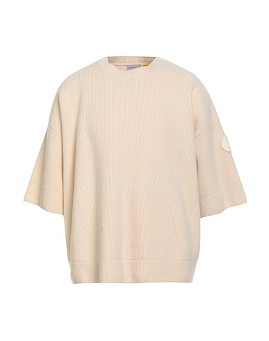 MONCLER Sweater Ivory 100% Virgin Wool