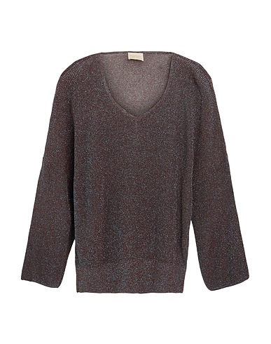MOMONÍ Jumper Chocolate brown 70% Viscose, 15% Polyamide, 15% Metallic Polyester