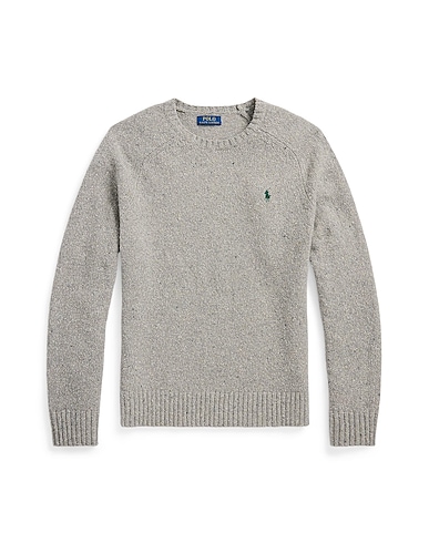 POLO RALPH LAUREN Pullover Speckled Wool-Blend Crewneck Sweater
 Grau 40% Wolle, 30% Recycelte Wolle, 20% Recyceltes nylon, 10% Seide