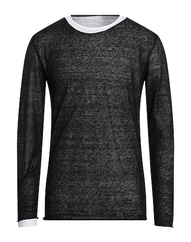 DANIELE FIESOLI Sweater Black 90% Linen, 10% Elastane