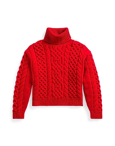 POLO RALPH LAUREN Rollkragenpullover Rot 80% Wolle, 20% Alpakawolle