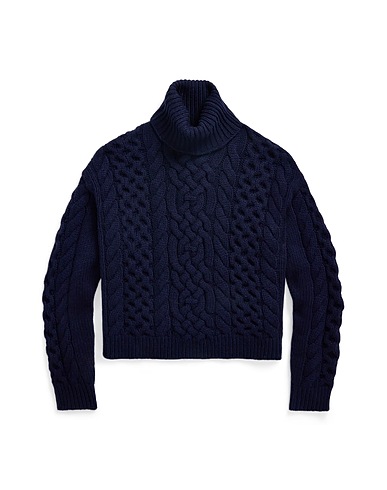 POLO RALPH LAUREN Rollkragenpullover Marineblau 80% Wolle, 20% Alpakawolle