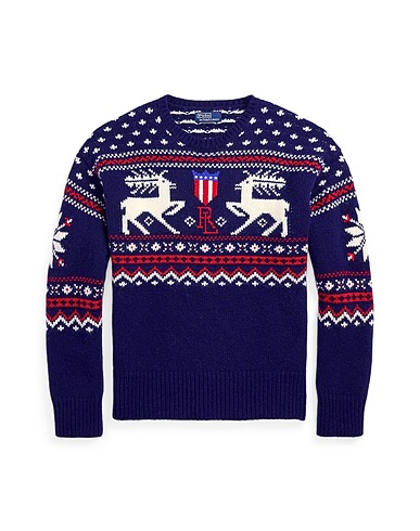 POLO RALPH LAUREN Sweater Navy 100% Wool