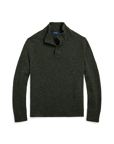 POLO RALPH LAUREN プルオーバー ダークグリーン ウール 40% / リサイクルウール 30% / リサイクル ナイロン 20% / シルク 10%
