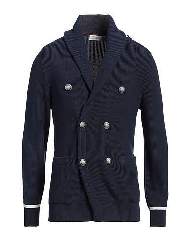 BRUNELLO CUCINELLI Cardigan Midnight blue 100% Cotton