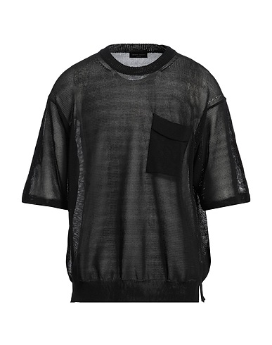 ROBERTO COLLINA Sweater Black 65% Cotton, 35% Nylon