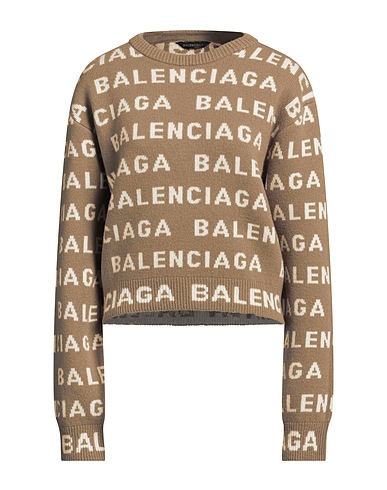 BALENCIAGA Jumper Khaki 98% Wool, 2% Polyamide