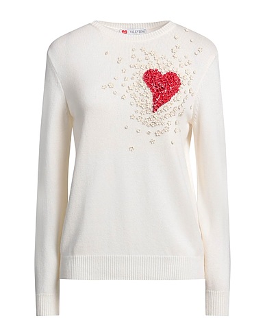 VALENTINO GARAVANI Cashmere blend Ivory 100% Cashmere, Sheepskin
