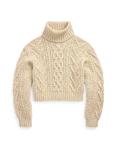 POLO RALPH LAUREN Polo neck Beige 100% Wool
