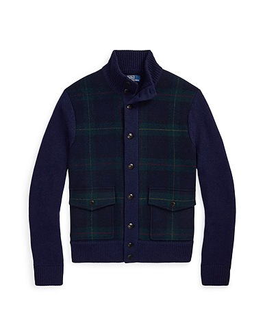 POLO RALPH LAUREN Strickjacke Marineblau 100% Wolle