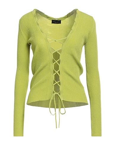 ROBERTO COLLINA Cardigan Lime green 83% Viscose, 17% Polyester
