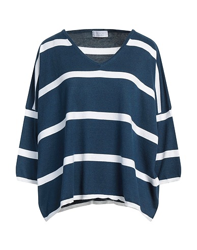 BE YOU by GERALDINE ALASIO Jumper Slate blue 85% Cotton, 15% Cashmere