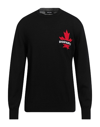 DSQUARED2 Pullover Schwarz 100% Schurwolle