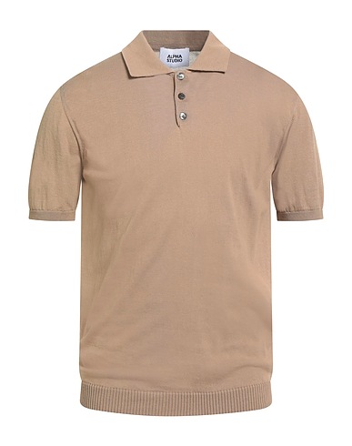 ALPHA STUDIO Jumper Camel 100% Cotton