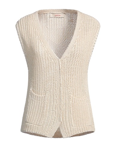 JUCCA Sleeveless sweater Cream 100% Cotton