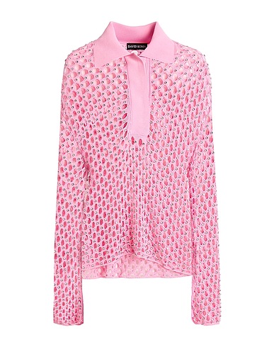 DAVID KOMA Jumper Pink 80% Viscose, 19% Nylon, 1% Elastane