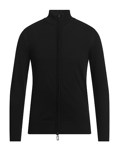 OUT/FIT Cardigan Nero 100% Cotone