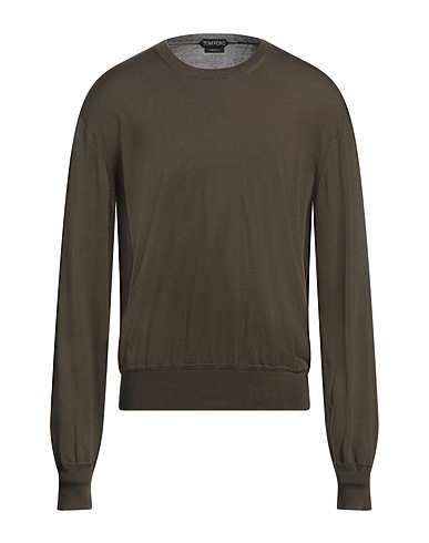 TOM FORD Sweater Military green 100% Cotton