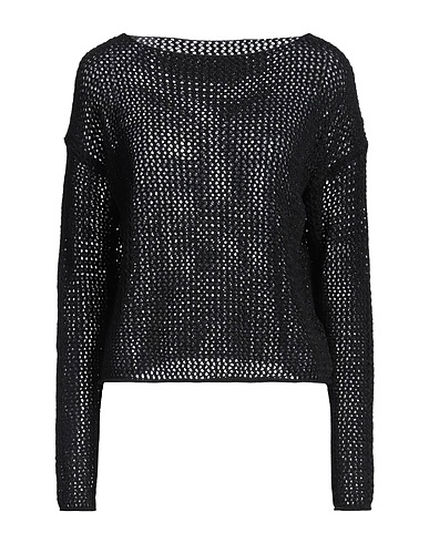 BASE MILANO Sweater Black 64% Polyamide, 36% Cotton