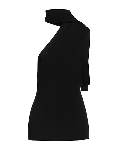 FENDI Top Black 50% Cotton, 38% Silk, 9% Polyamide, 3% Elastane