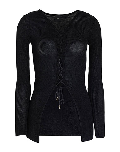 PINKO Top Black 80% Viscose, 20% Metallic fiber