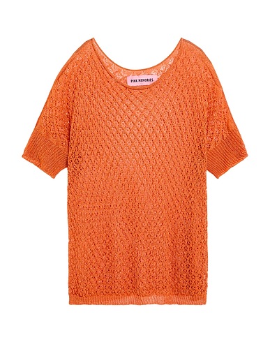 PINK MEMORIES Jumper Orange 70% Viscose, 15% Polyamide, 15% Metallic fiber