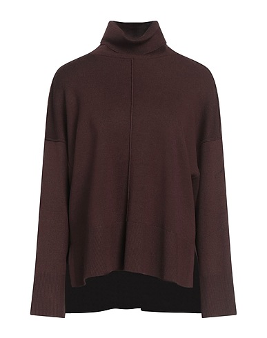 VILA Rollkragenpullover Schokobraun 70% Viskose EcoVero™, 30% Polyester