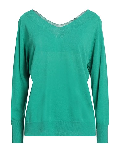 SOLOTRE Jumper Green 65% Viscose, 35% Polyamide