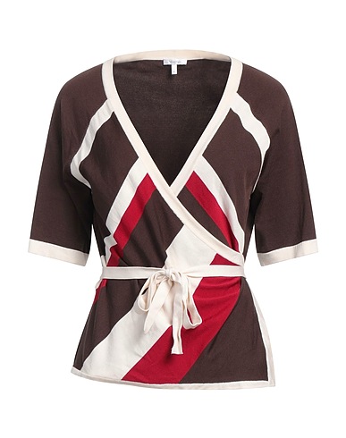 MAX MARA Cardigan Chocolate brown 80% Silk, 17% Polyamide, 3% Elastane