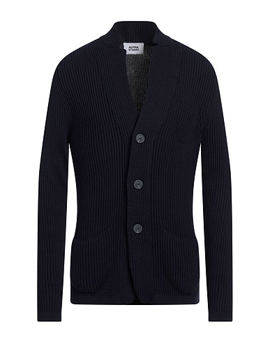 ALPHA STUDIO Cardigan Midnight blue 100% Cotton