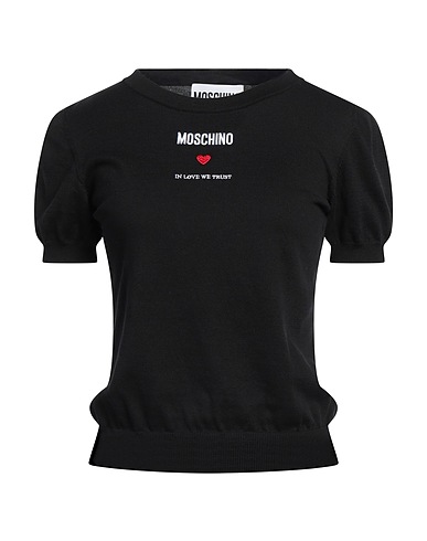 MOSCHINO プルオーバー ブラック コットン 100%