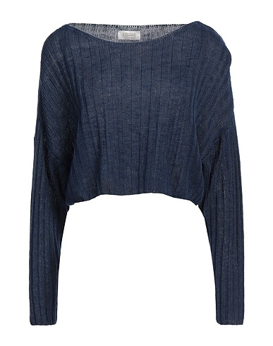 LE STREGHE Jumper Navy blue 55% Linen, 45% Viscose